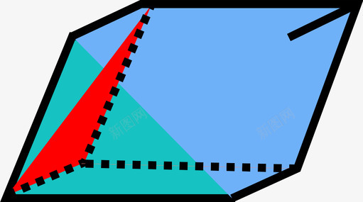 平行六面体三维三维形状图标图标