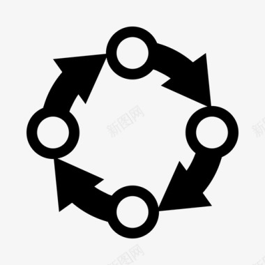 循环拉动合并图标图标