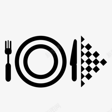 餐具餐巾刀图标图标