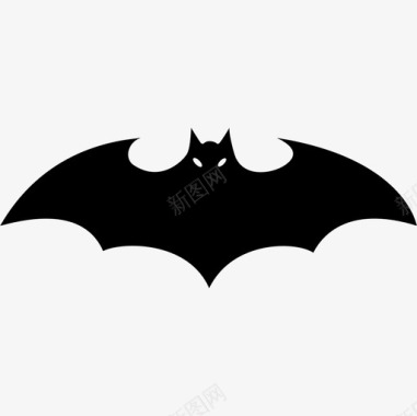 蝙蝠的轮廓与延伸的翅膀动物随机图标图标