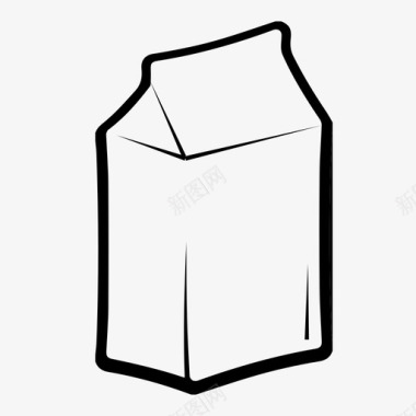 牛奶饮料盒子图标图标