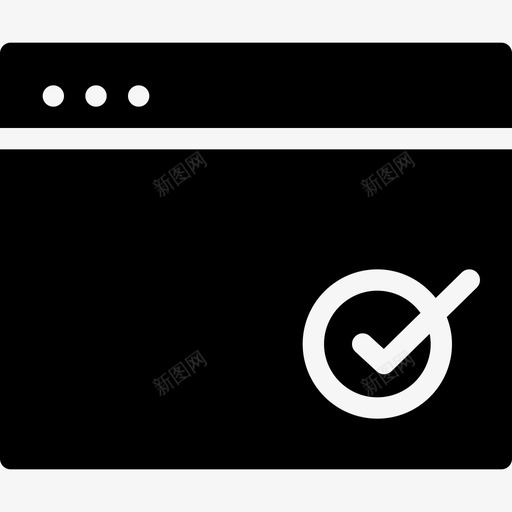 批准的窗口形状标志图标svg_新图网 https://ixintu.com 勾号 实心图标 形状 批准的窗口 标志 用户界面 窗口实心 站点 网页