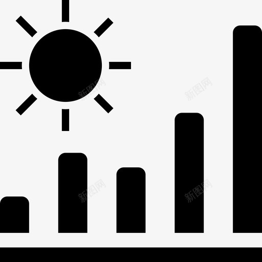 气候变化柱状图环境图标svg_新图网 https://ixintu.com 全球变暖 城市防灾 天气 太阳 柱状图 气候变化 环境 科学