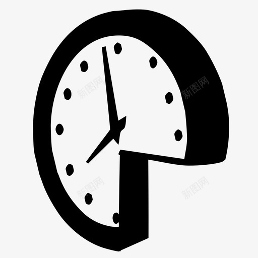 时钟时间丢失告诉时间图标svg_新图网 https://ixintu.com pac人钟 丢失时间 分钟 告诉时间 小时 时钟 时间丢失