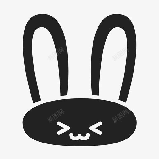 兔子动物大耳朵图标svg_新图网 https://ixintu.com 兔子 动物 可爱 大耳朵
