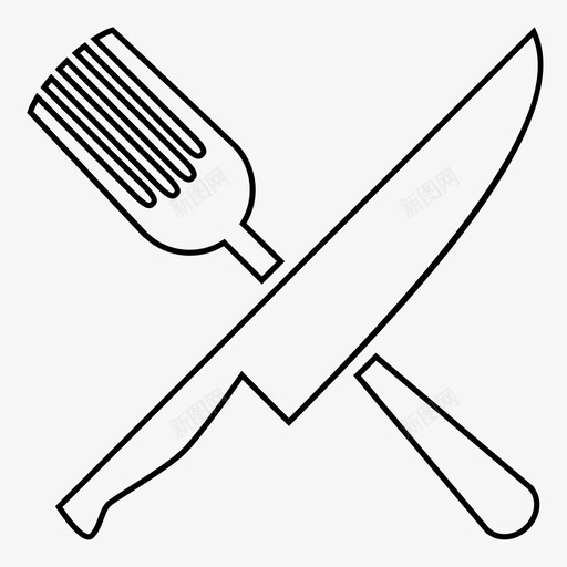 采购产品银器叉子和刀餐具图标svg_新图网 https://ixintu.com 刀叉 叉子和刀 采购产品银器 餐具 餐厅 餐厅餐具