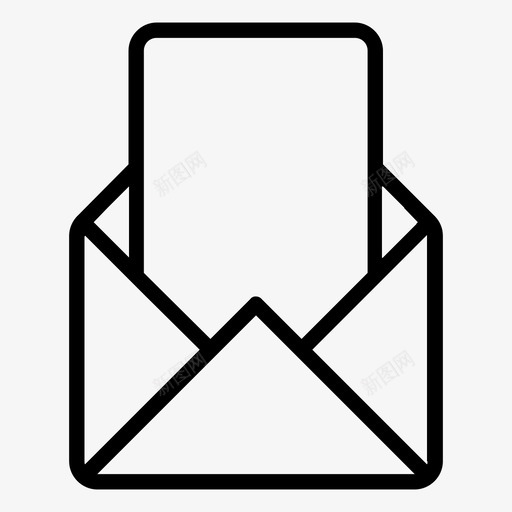 邮件ui简单图标svg_新图网 https://ixintu.com ui线条图标 ui设计 极简主义图标 极简图标 极简设计 简单图标 邮件 邮政 邮资 阅读