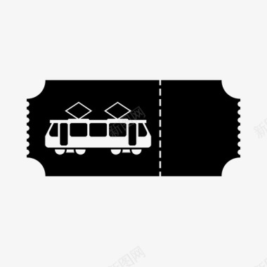 有轨电车票旅行票交通工具票图标图标