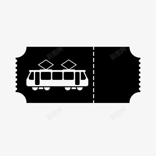 有轨电车票旅行票交通工具票图标svg_新图网 https://ixintu.com 交通工具票 公共交通工具票 单轨票 旅行票 有轨电车票 火车票