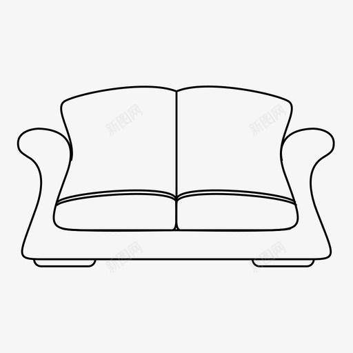 沙发座椅双人沙发图标svg_新图网 https://ixintu.com 双人沙发 家具 家居用品 座椅 沙发 起居室