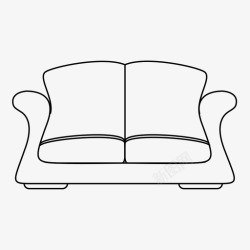 双人座椅设计沙发座椅双人沙发图标高清图片