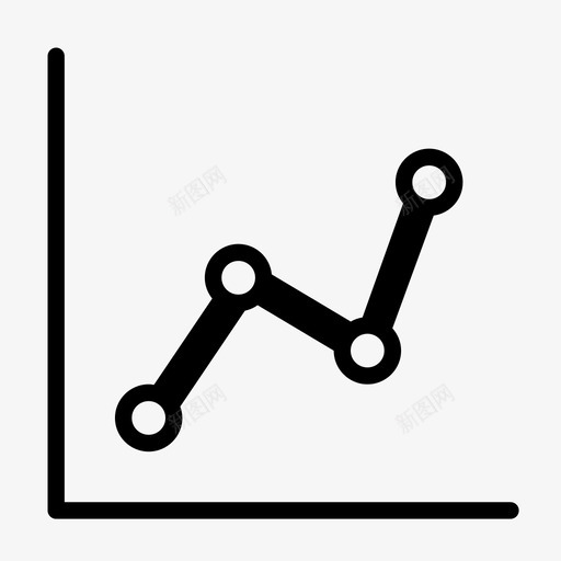 折线图信息图度量图标svg_新图网 https://ixintu.com 信息图 刻度 审核 度量 折线图 统计 节点 评分