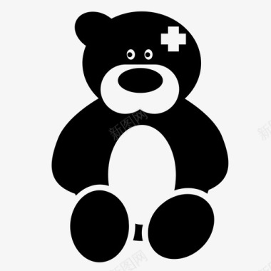 泰迪熊填充动物二手贸易图标图标