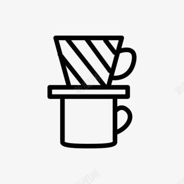 咖啡过滤器纸咖啡过滤器纸过滤器图标图标