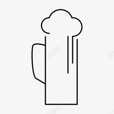 啤酒杯烈酒玻璃器皿图标图标
