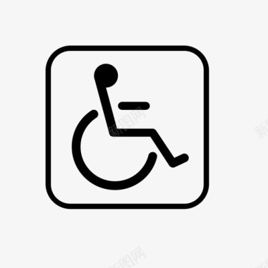无障碍轮椅残疾人残疾人标志图标图标