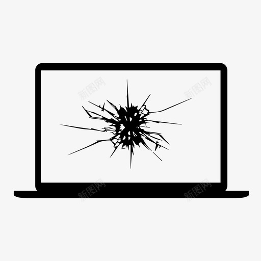 坏电脑苹果问题图标svg_新图网 https://ixintu.com 坏电脑 屏幕 砸电脑 笔记本电脑 苹果 问题