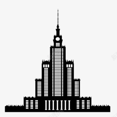 华沙建筑文化科学宫图标图标