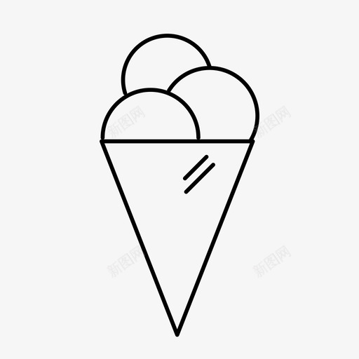 冰淇淋甜点夏天图标svg_新图网 https://ixintu.com 冰淇淋 冰淇淋筒 冷冻 勺 吃 夏天 款待 甜点 糖 食物