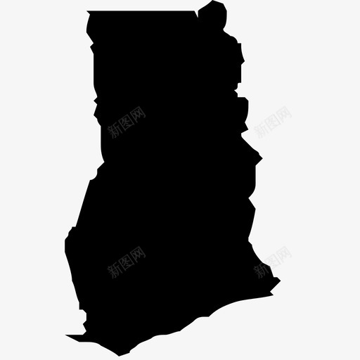 加纳非洲国家图标svg_新图网 https://ixintu.com 位置 加纳 国家 地图 地点 地理 奎科菲 非洲