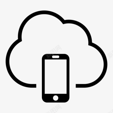 移动云电子产品智能手机图标图标