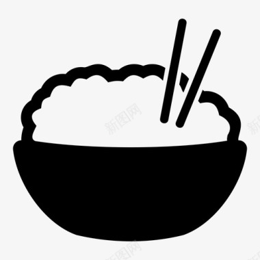 米饭日式咖喱饭图标图标