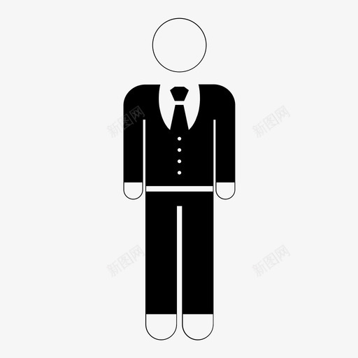 男人西装轮廓图标svg_新图网 https://ixintu.com 人 企业 员工 男人 男人和女人的轮廓 男人轮廓 西装 身材 轮廓