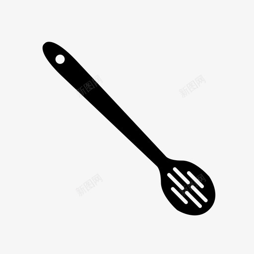开槽勺厨师烹饪工具图标svg_新图网 https://ixintu.com 厨师 厨房用具 开槽勺 排水勺 烹饪工具