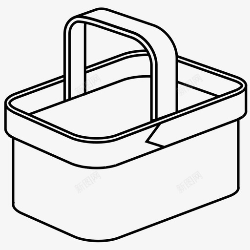篮子手提野餐图标svg_新图网 https://ixintu.com 手提 木篮子 篮子 野餐 野餐篮子