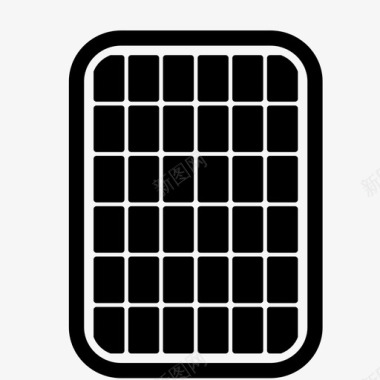 太阳能板可持续能源能源图标图标