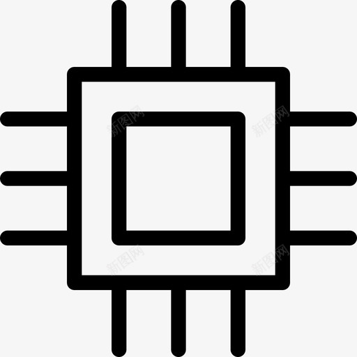 微芯片硬件集硬件主题图标svg_新图网 https://ixintu.com 形状 微芯片 技术 插图 机械 标志 硬件主题 硬件集 线图标