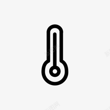 温度计冲程简单图标图标
