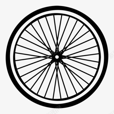 自行车车轮辐条车轮图标图标