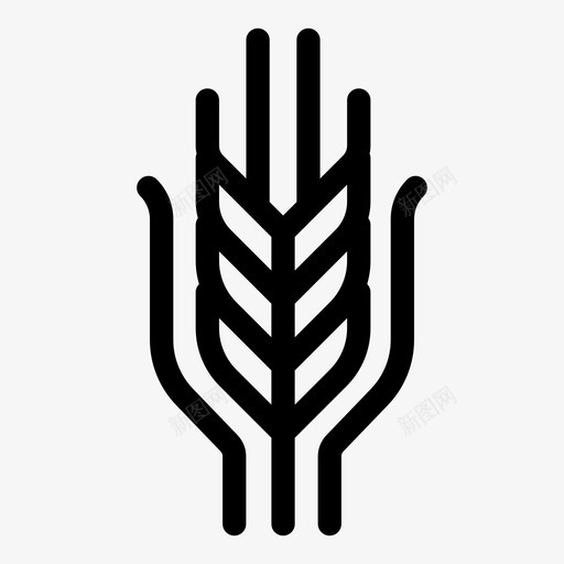 小麦面包农场图标svg_新图网 https://ixintu.com 农业 农场 小麦 种子 草 谷物 面包