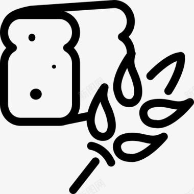 面包小麦面包谷物图标图标