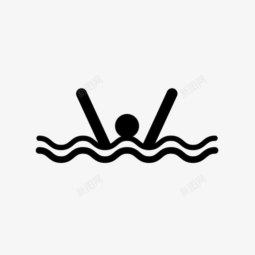 溺水游泳大海图标svg_新图网 https://ixintu.com 大海 帮助我 救我 游泳 溺水 溺水小人 溺水的人 漂浮