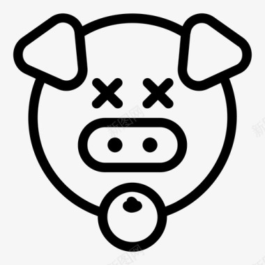 活猪卢奥岛卡鲁亚猪活猪图标图标