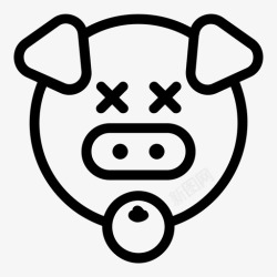 活猪卢奥岛卡鲁亚猪活猪图标高清图片