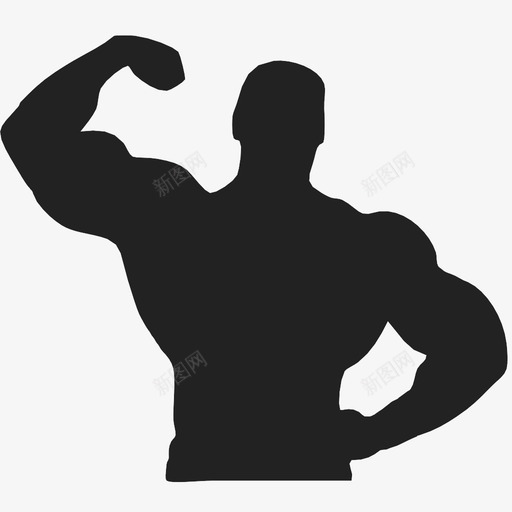 健美运动员强壮有力图标svg_新图网 https://ixintu.com 举重 人 健美运动员 强壮 有力 男子 男性 肌肉 锻炼