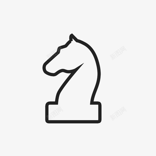 骑士战略游戏图标svg_新图网 https://ixintu.com 战略 棋子 棋盘游戏 游戏 计划 象棋 马 骑士