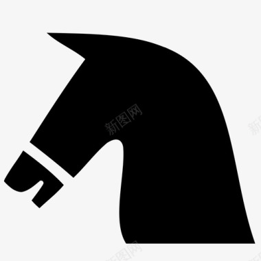 马哺乳动物马侧面图标图标
