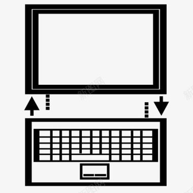 可拆卸键盘笔记本电脑磁铁图标图标