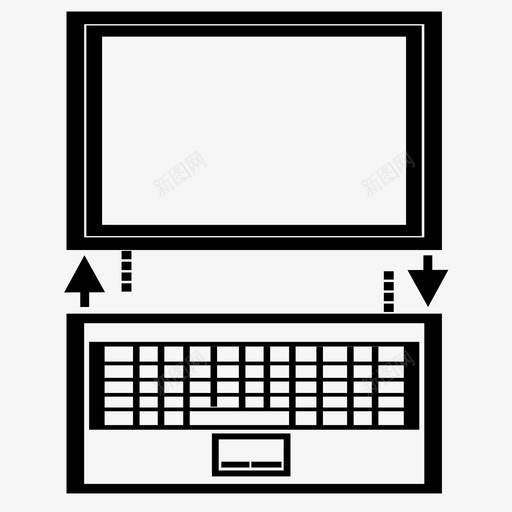可拆卸键盘笔记本电脑磁铁图标svg_新图网 https://ixintu.com 专业 可拆卸键盘 平板电脑 拉 推 机械 磁性 磁铁 移动 笔记本电脑 表面