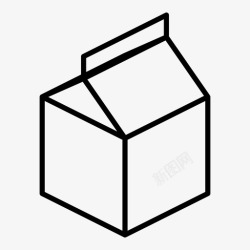 矢量纸盒标志牛奶牛奶盒果汁盒图标高清图片