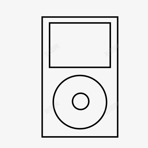 ipod电子mp3播放器图标svg_新图网 https://ixintu.com ipod mp3播放器 电子 音乐