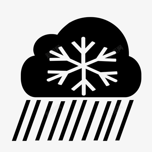 小中大雪的气象标志图片