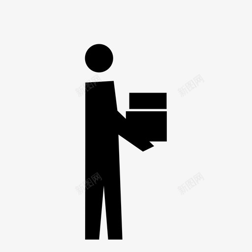搬运箱子女孩礼物图标svg_新图网 https://ixintu.com 包裹 女人 女孩 搬运箱子 故事 每天 男人 礼物