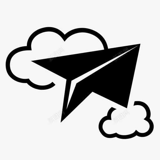 飞得高在船海外图标svg_新图网 https://ixintu.com 在船 学习 梦想 海外 纸飞机 翱翔 飞得高 飞机