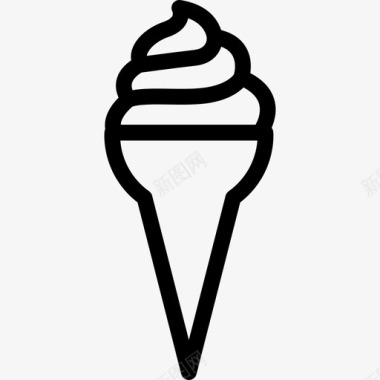 甜筒冰淇淋甜点冰激凌图标图标