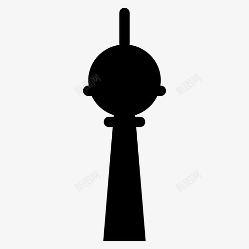 柏林塔电视塔结构图标svg_新图网 https://ixintu.com 地标 安全 实心图标 建筑 建筑物和地标实心 开发 形状 插图 柏林塔 电视塔 结构 设计
